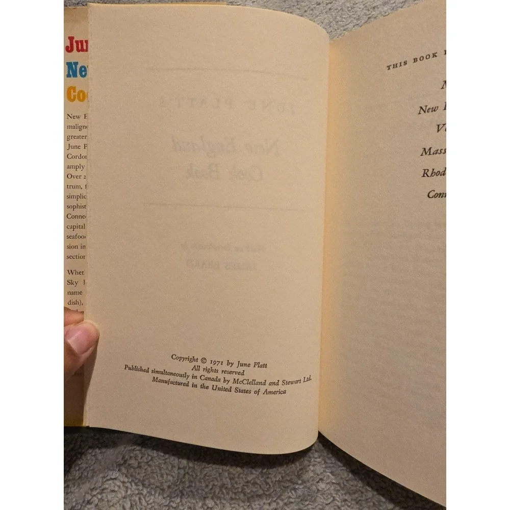 June Platt's New England Cook Book Kitchen Recipes Instructions